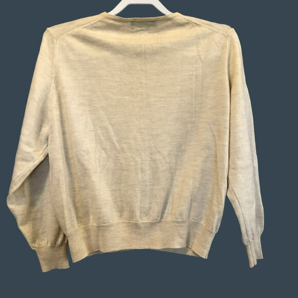 Brooks Brother Womens Ivory 100% Merino Wool Made in Italy LS Cardigan Sweater S - Picture 6 of 8